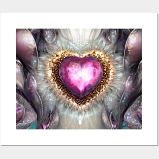 Crystal heart Posters and Art